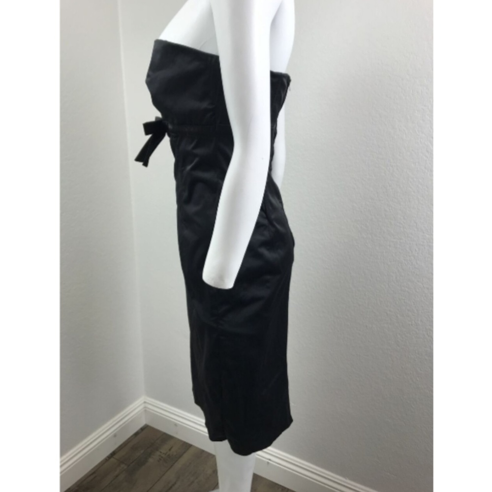 FOREVER Dress Sexy Black Bow Front Strapless XS - Picture 4 of 7